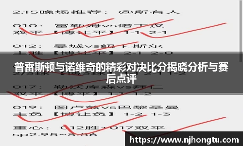 普雷斯顿与诺维奇的精彩对决比分揭晓分析与赛后点评